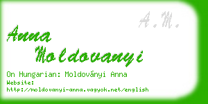anna moldovanyi business card