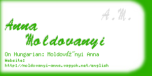 anna moldovanyi business card